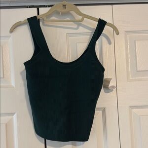 Abercrombie & Fitch Deep Green Ribbed Tank Top